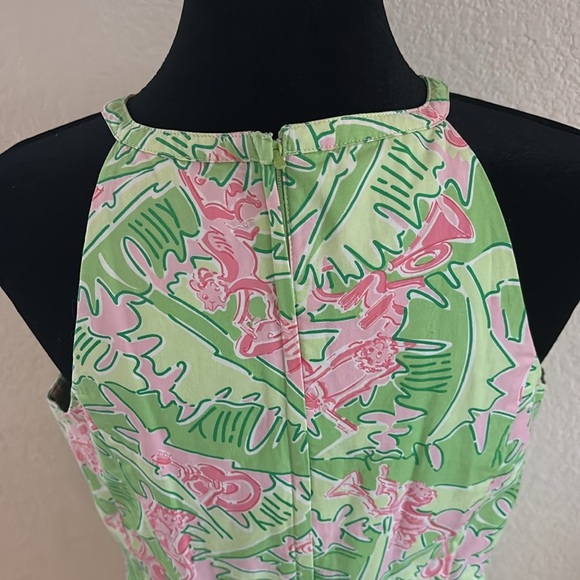 Vintage Y2K Lilly Pulitzer Musical Monkeys Banana Leaf Day Dress 0024 - Picture 7 of 9
